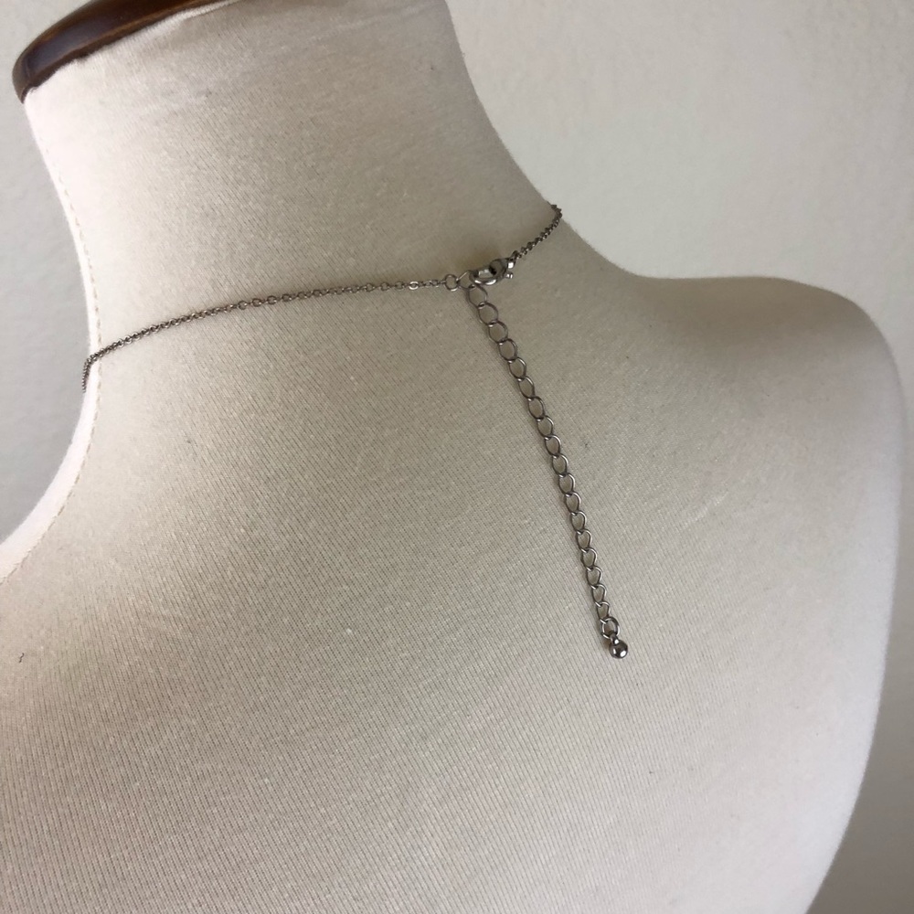 New Turquoise Stone Gold Dainty Pendant Necklace - Picture 6 of 6